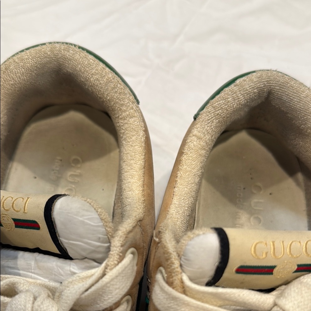 Authentic Gucci Beige and Green Sneakers - Picture 16 of 16